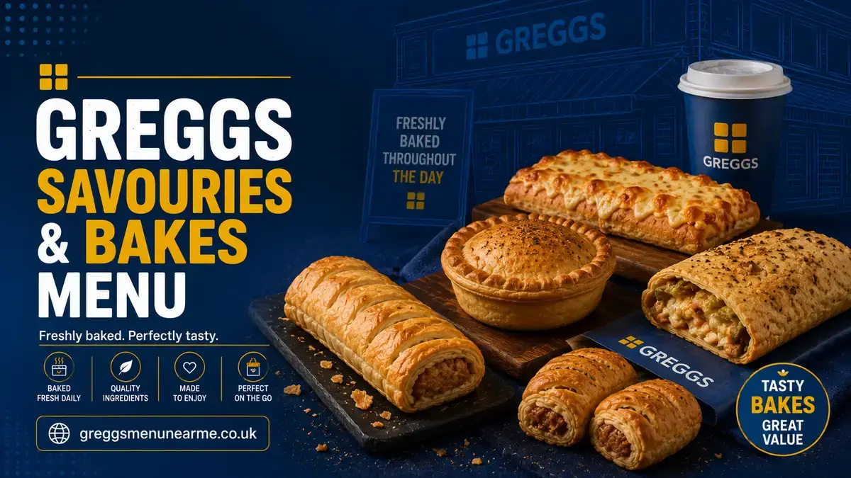 greggs savouries & bakes menu