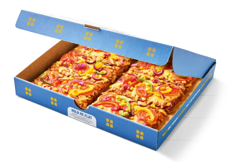 Greggs 6 Slice Veggie Feast Pizza Box