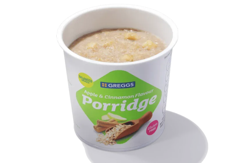 Greggs Apple & Cinnamon Flavour Porridge (Ready to eat)
