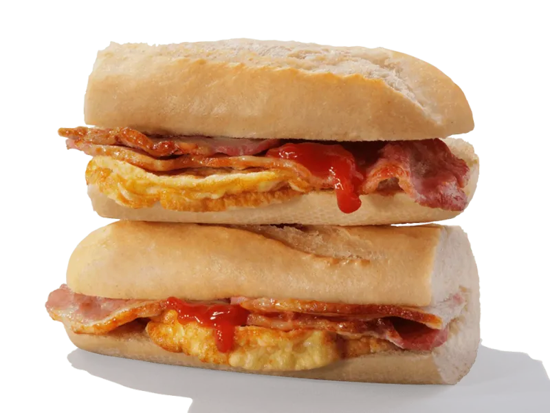 Greggs Bacon and Omelette Breakfast Baguette