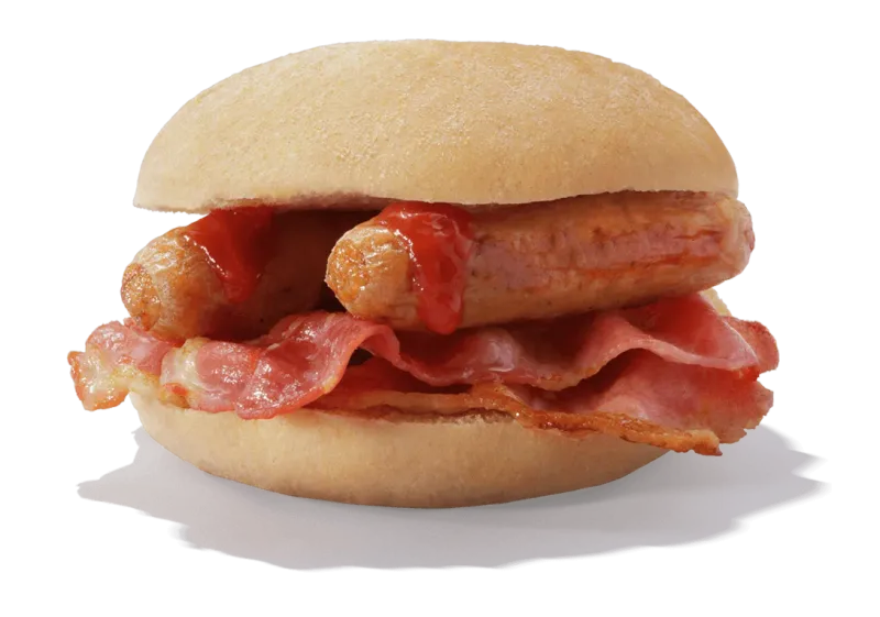 Greggs Bacon and Sausage Breakfast Roll