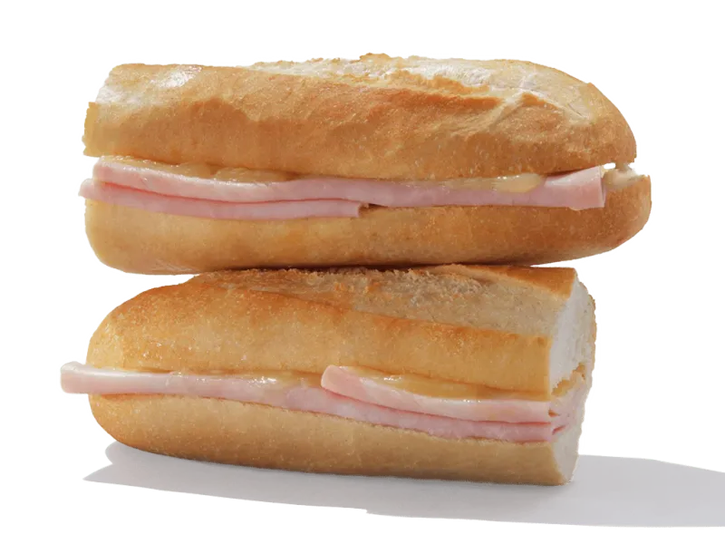 Greggs Hot Ham and Cheese Baguette